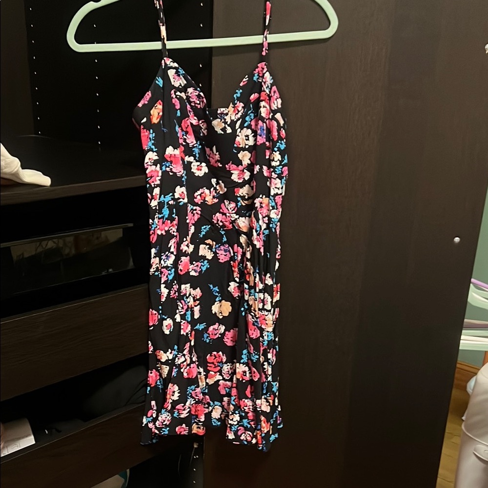 Express Multicolor Floral Spaghetti Strap Dress